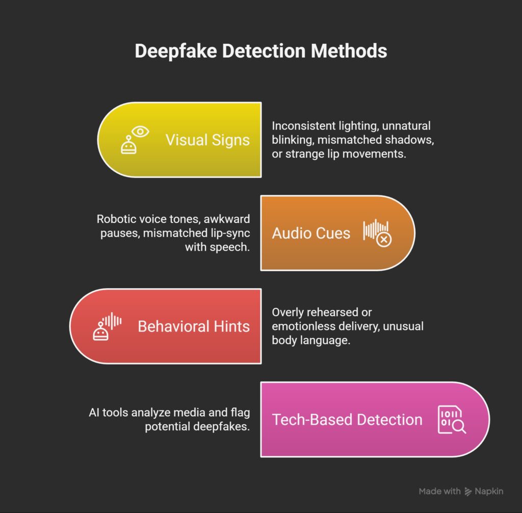 Deepfake detection methods - human based and technology based